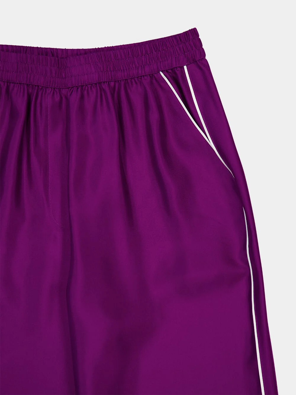 Purple Silk Twill Vanity Pants - Image 5