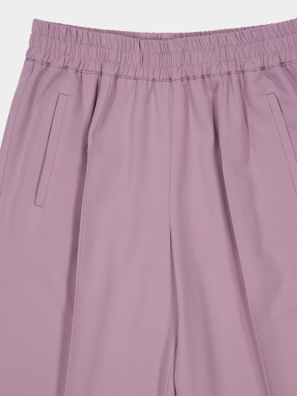 Purple Wool Straight-Leg Trousers - Image 3
