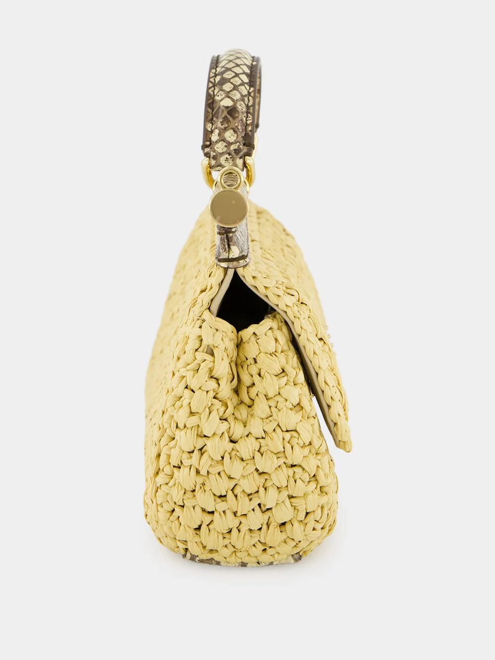 Raffia Python Small Sicily Bag - Image 5