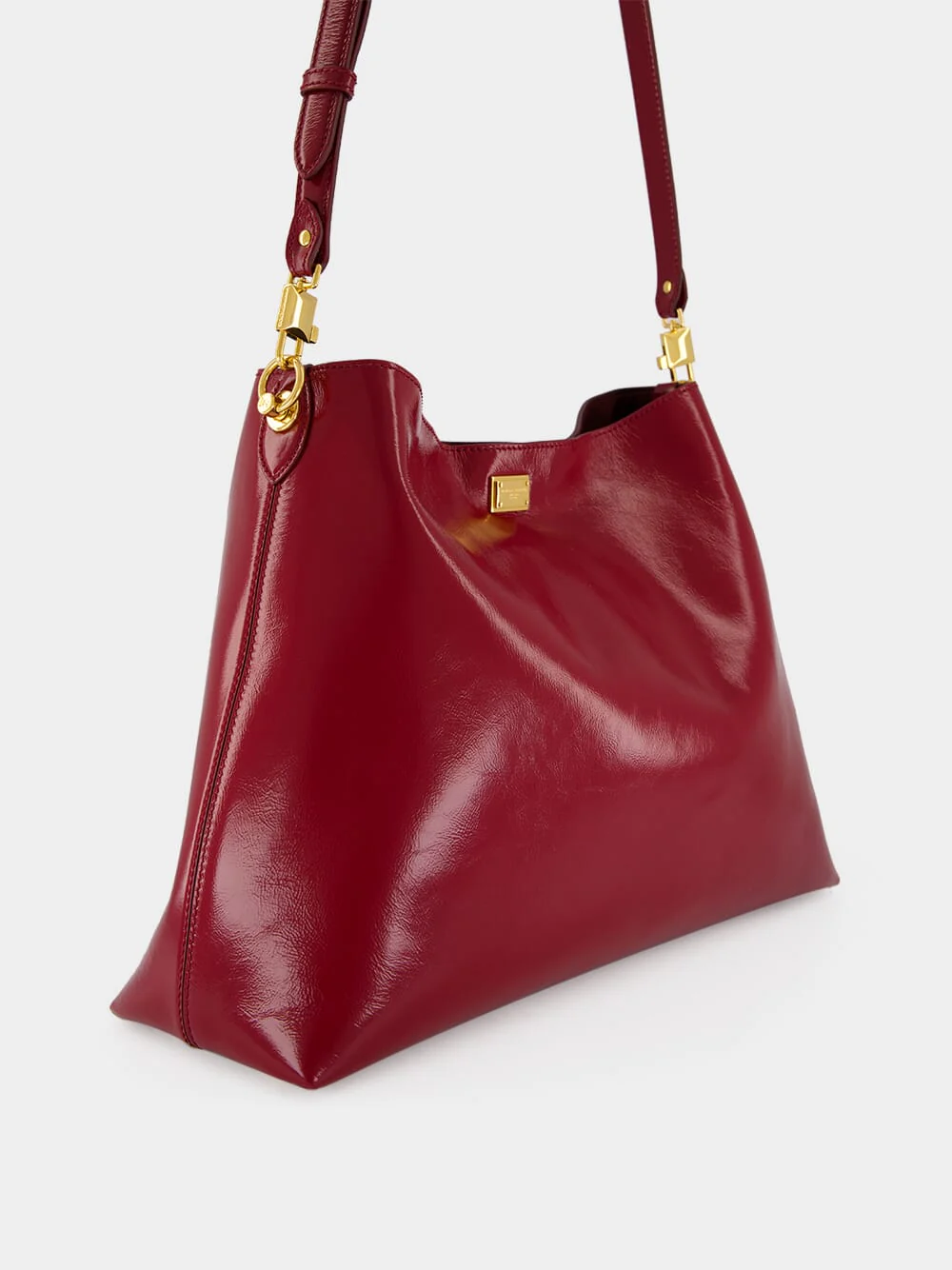 Red Large Vittoria Calfskin Shoulder Bag - Image 3
