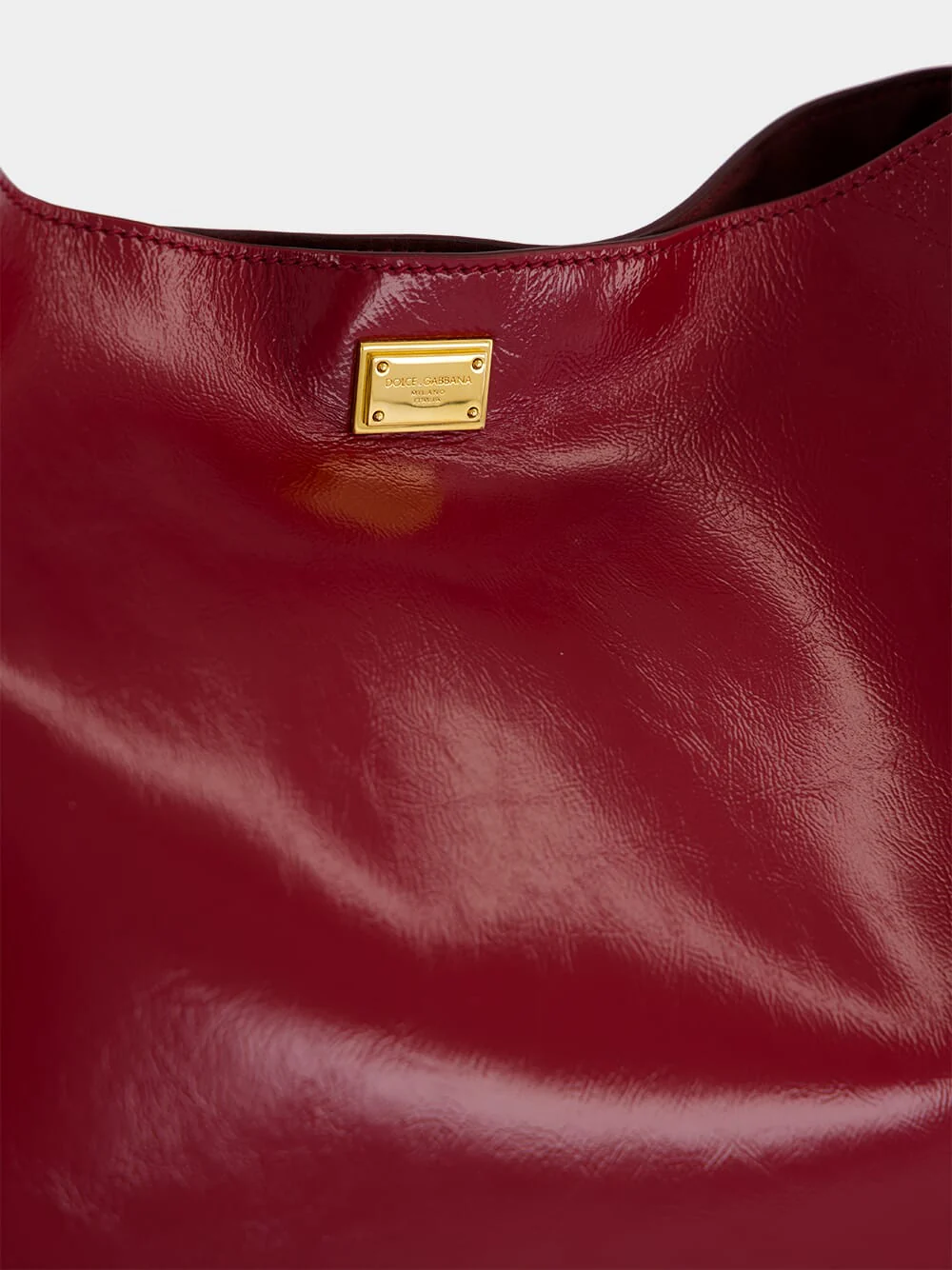 Red Large Vittoria Calfskin Shoulder Bag - Image 7