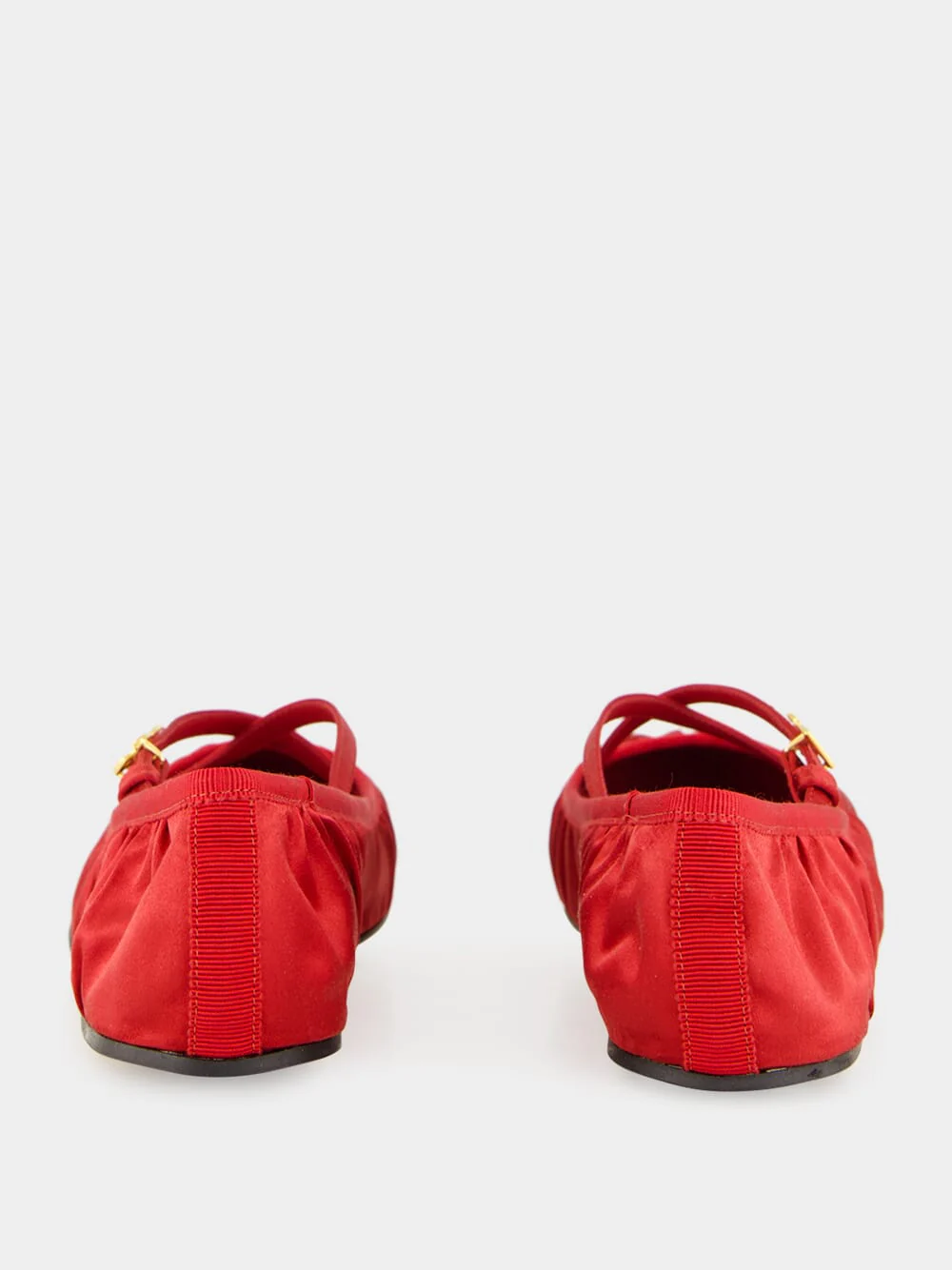 Red Satin Vally Ballet Flats - Image 5