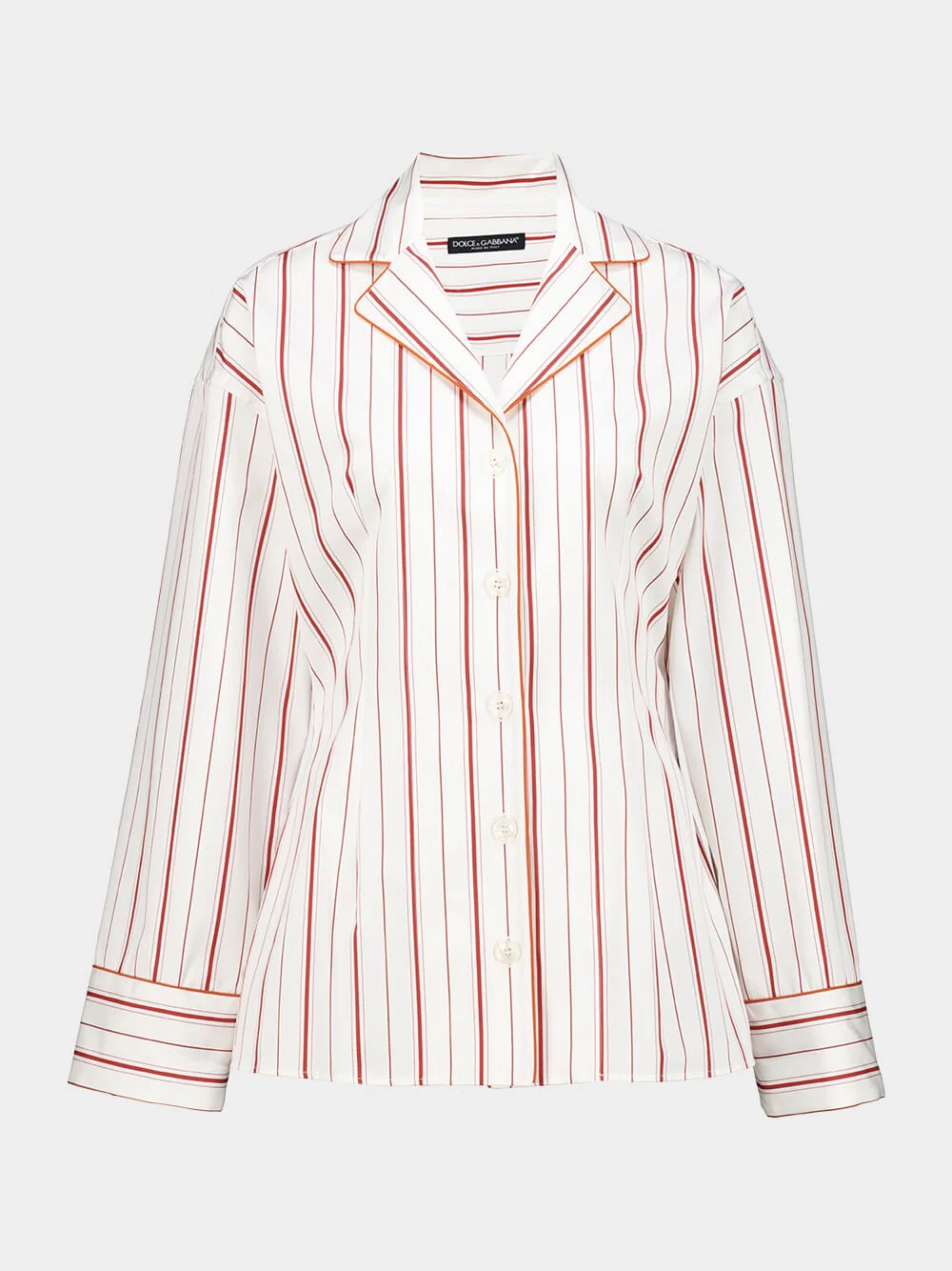 Red Striped Poplin Shirt