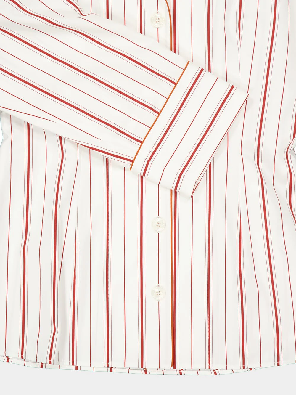 Red Striped Poplin Shirt - Image 4