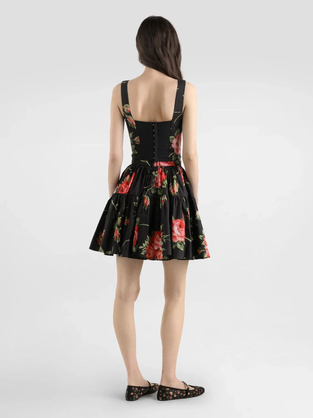 Rose Bouquet Cotton Bustier Top - Image 4