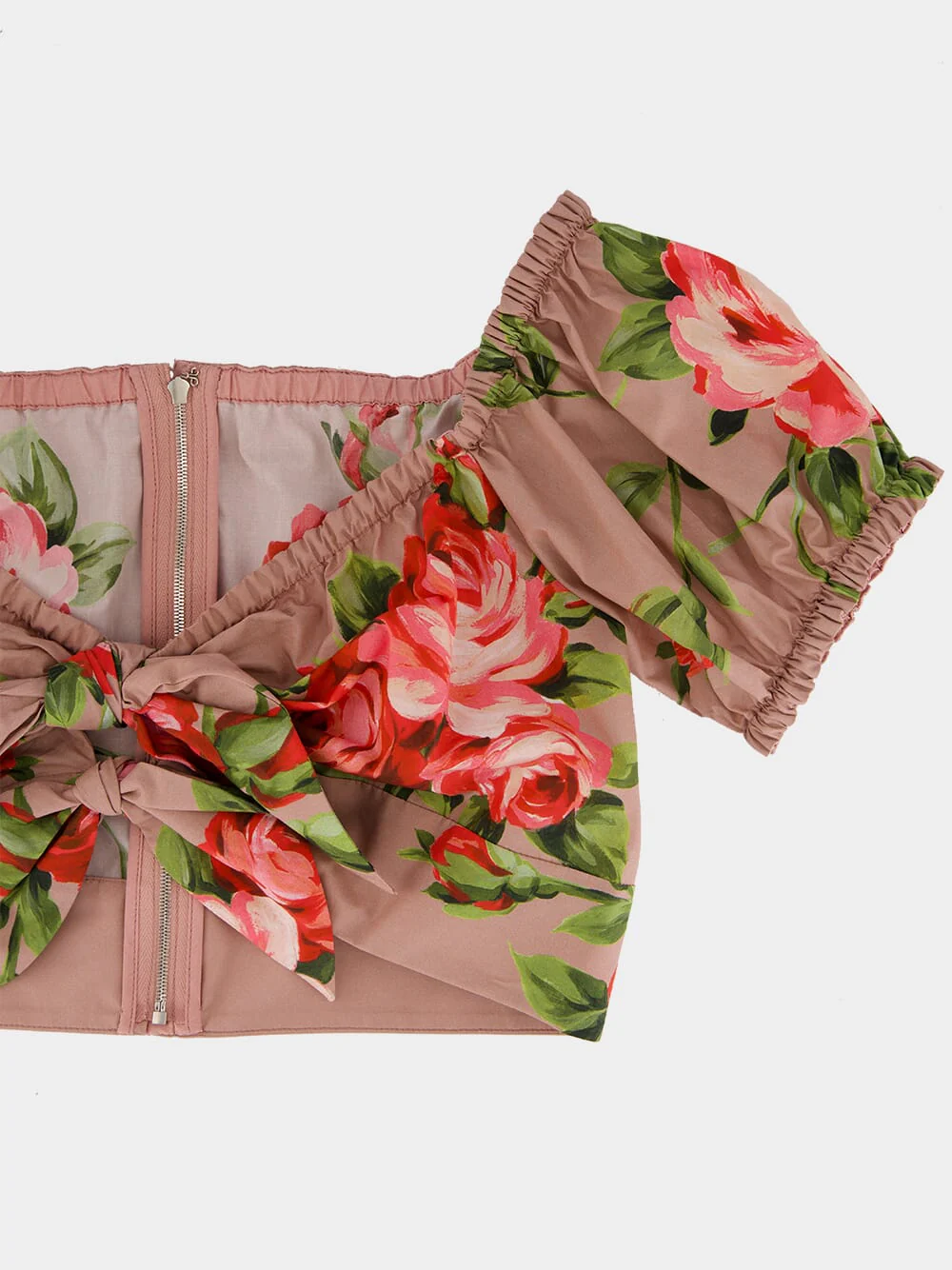 Rose Bouquet Cotton Crop Top - Image 5