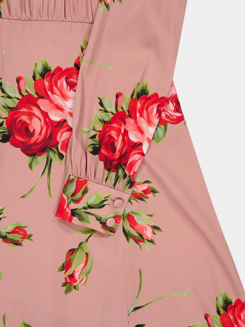 Rose Bouquet Print Silk Maxi Dress - Image 4