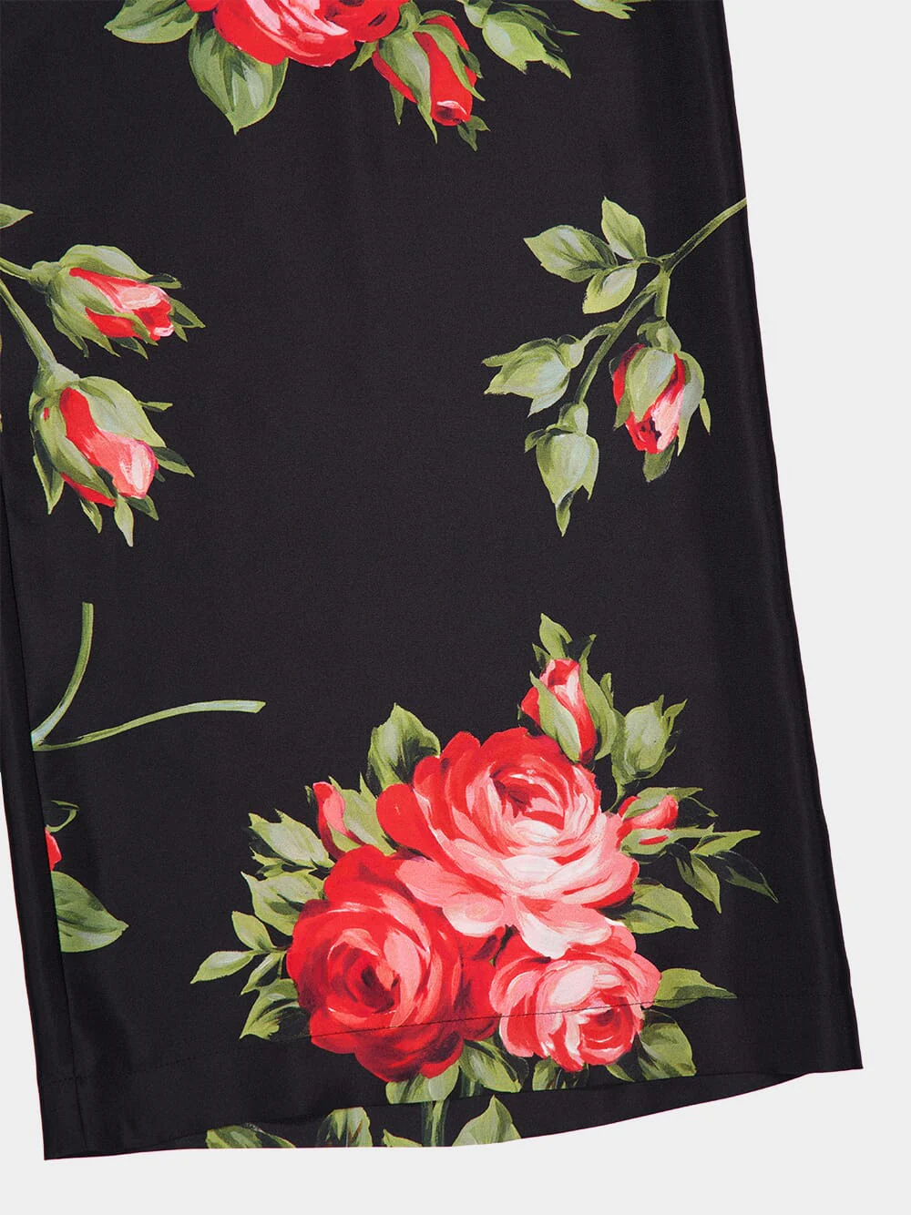 Rose Bouquet-Print Wide Twill Trousers - Image 6