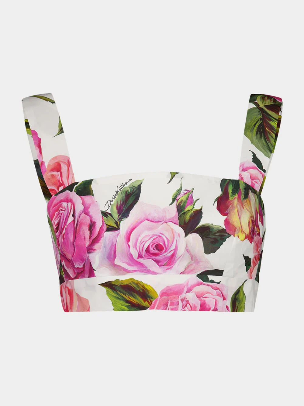 Rose-Print Bralette Top