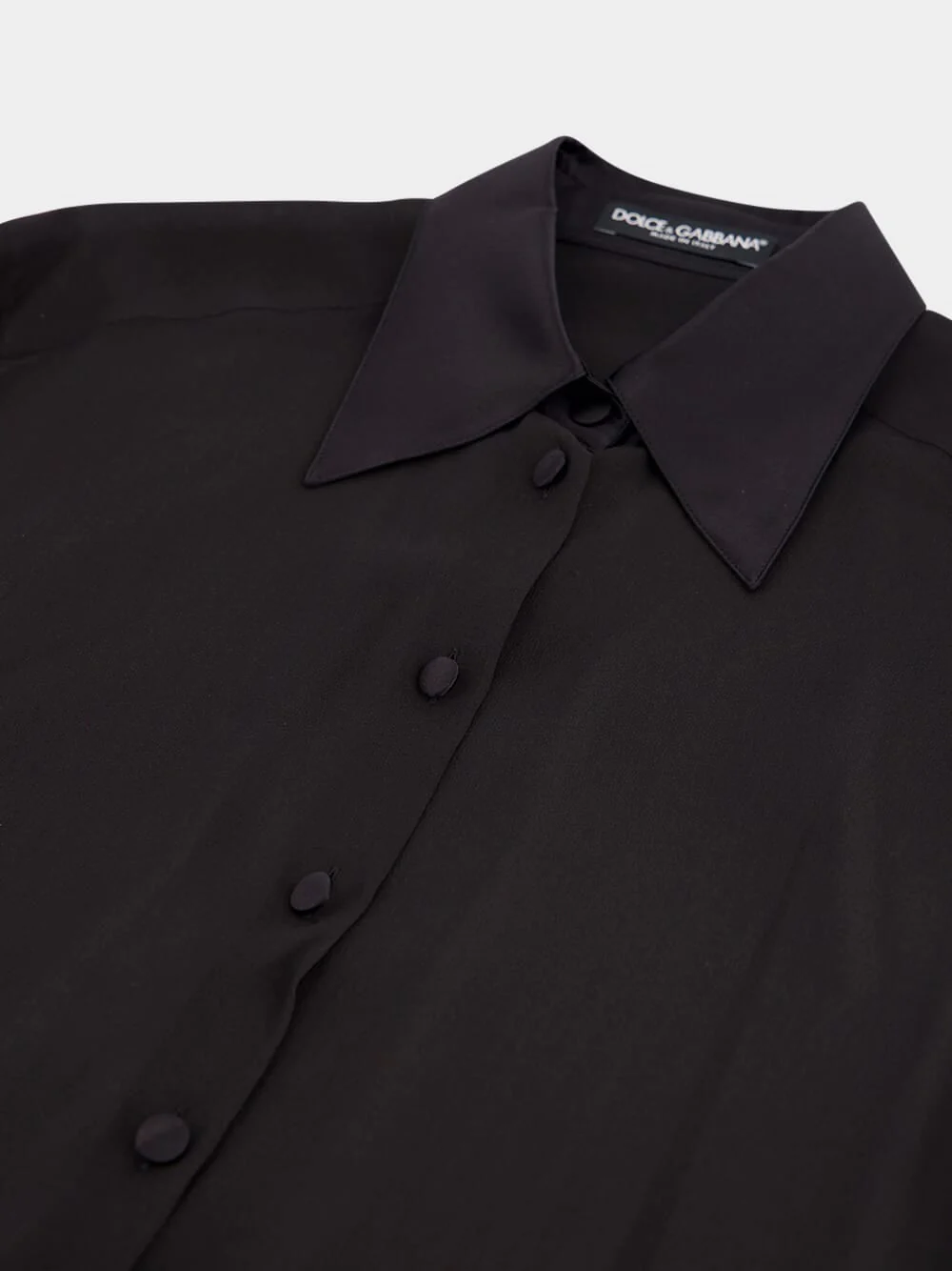 Satin-Trimmed Silk-Chiffon Shirt - Image 7