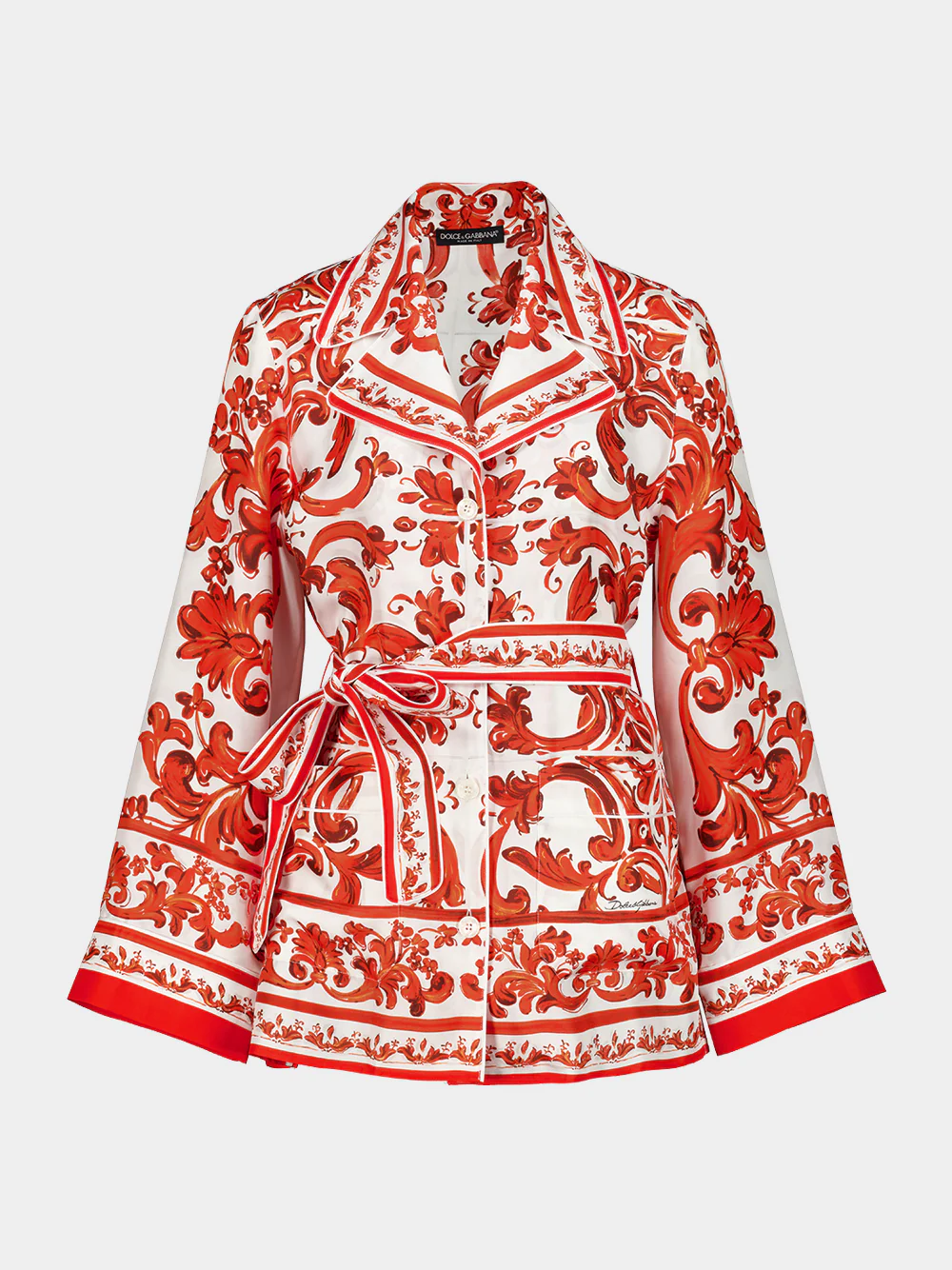 Orange Majolica Silk Vanity Shirt
