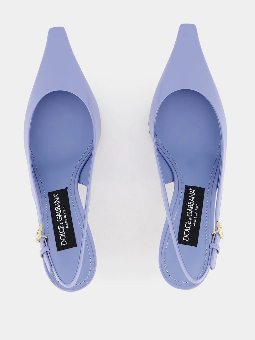 Blue Polished Calfskin Slingbacks - Image 4