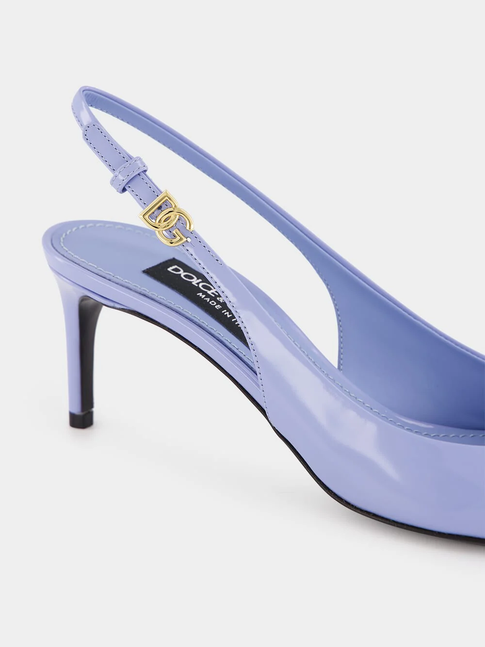 Blue Polished Calfskin Slingbacks - Image 6