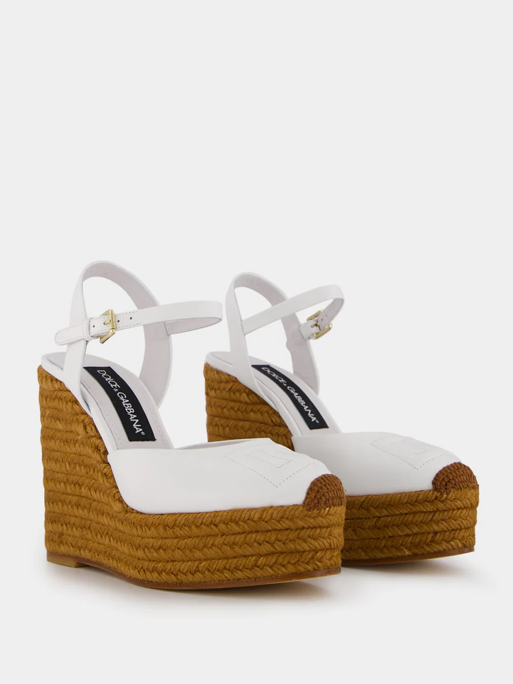 Logo White Espadrilles Wedges - Image 3