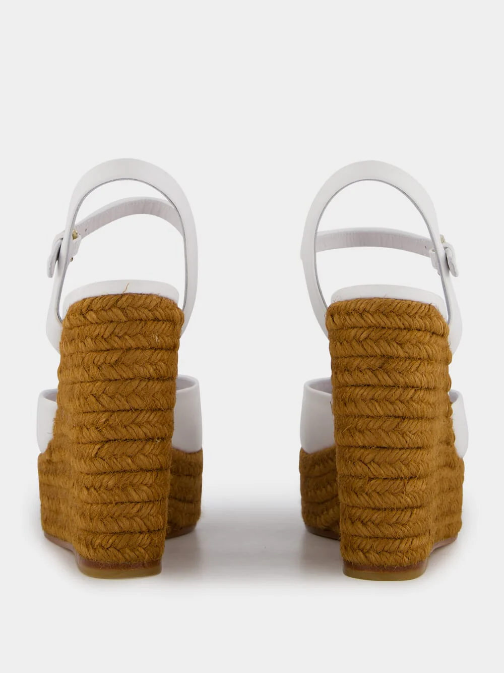 Logo White Espadrilles Wedges - Image 5