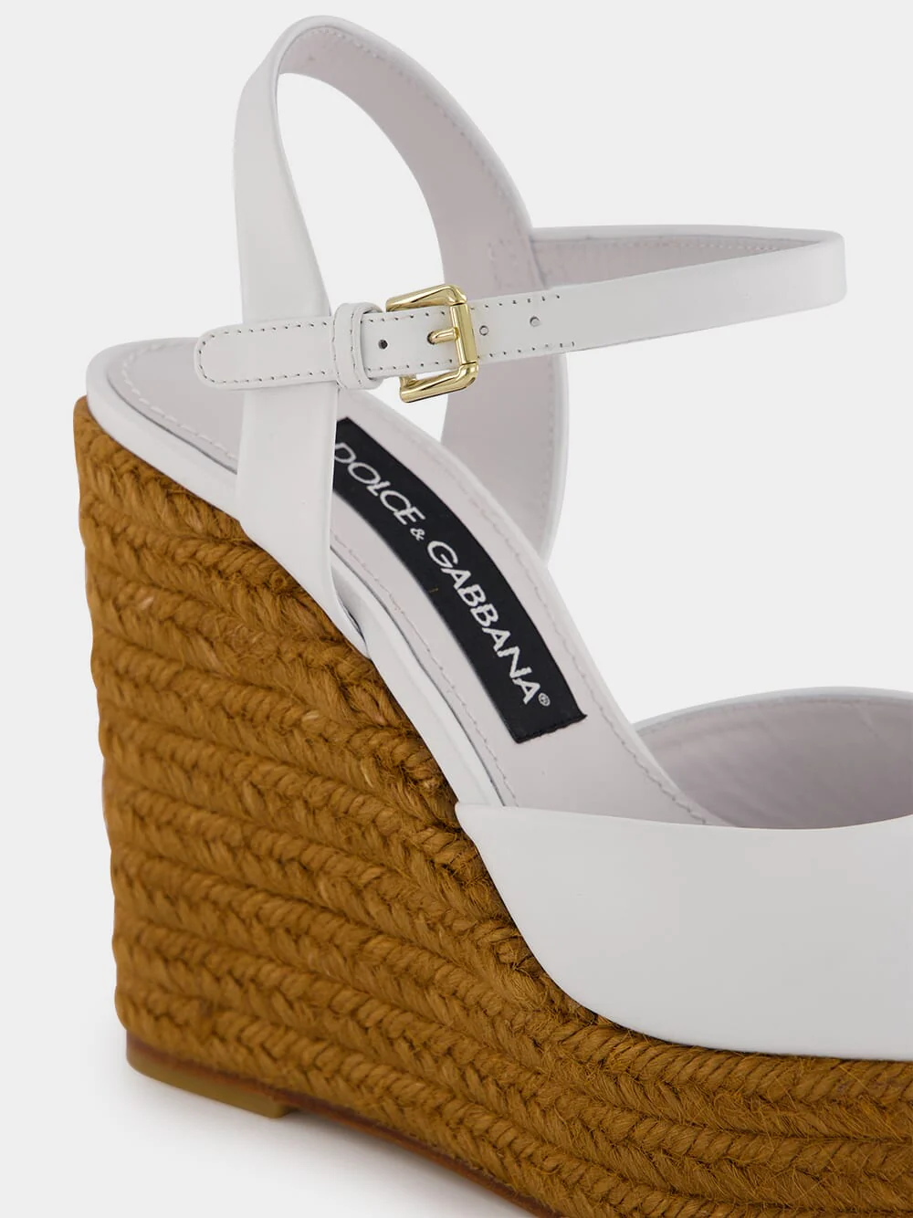 Logo White Espadrilles Wedges - Image 6
