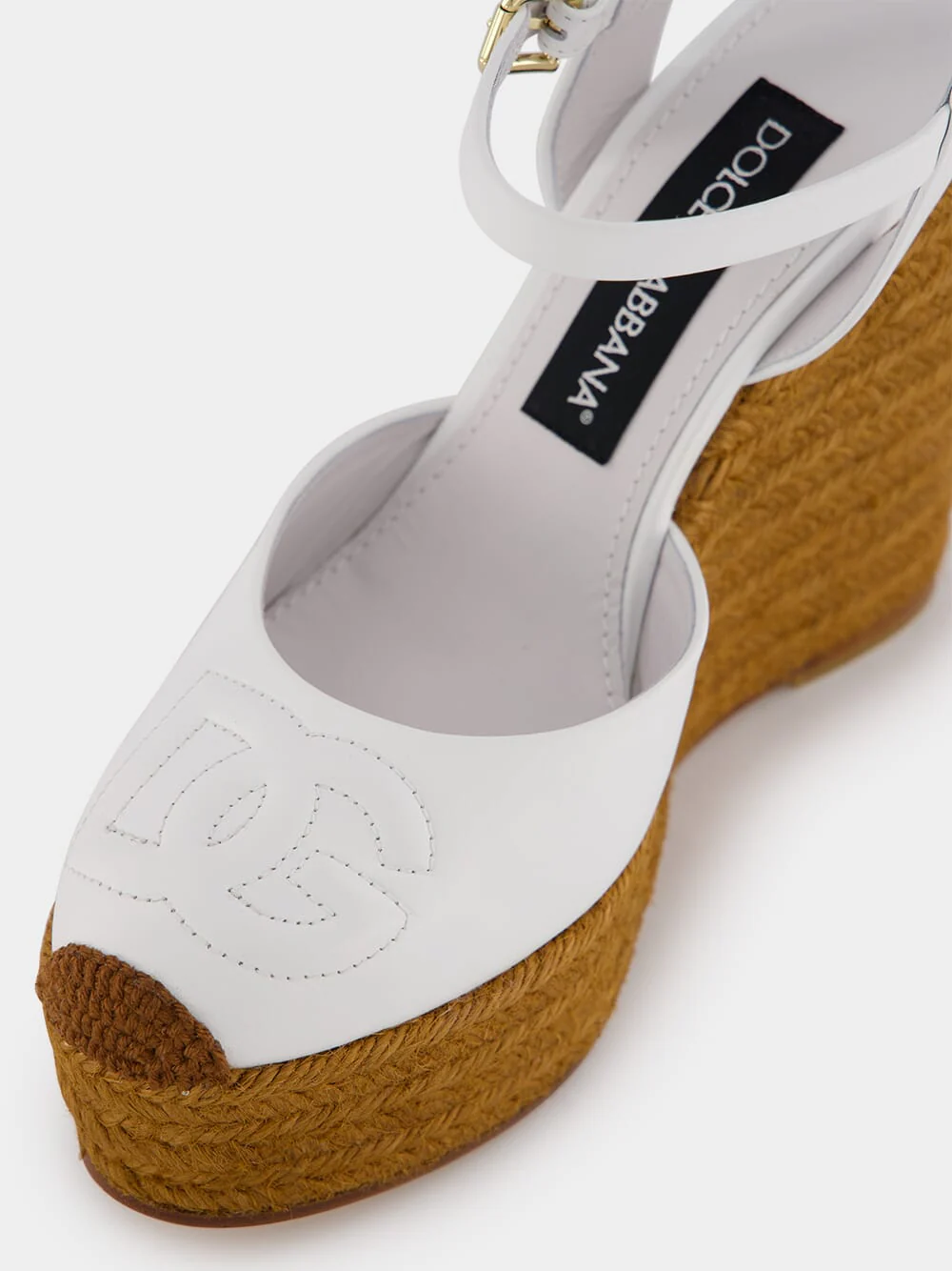 Logo White Espadrilles Wedges - Image 7