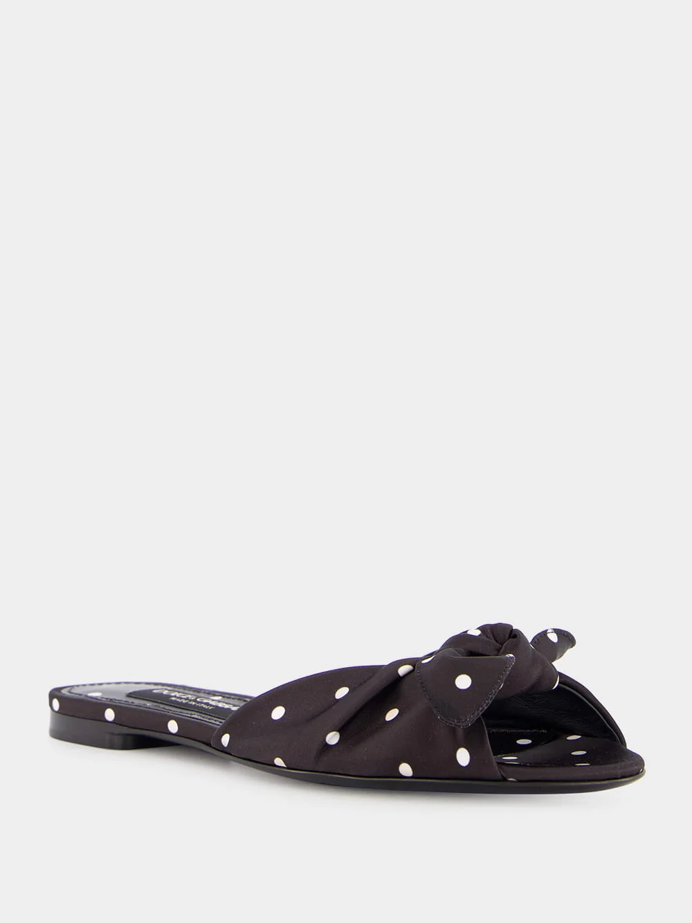 Polka-Dot Printed Satin Sliders - Image 2