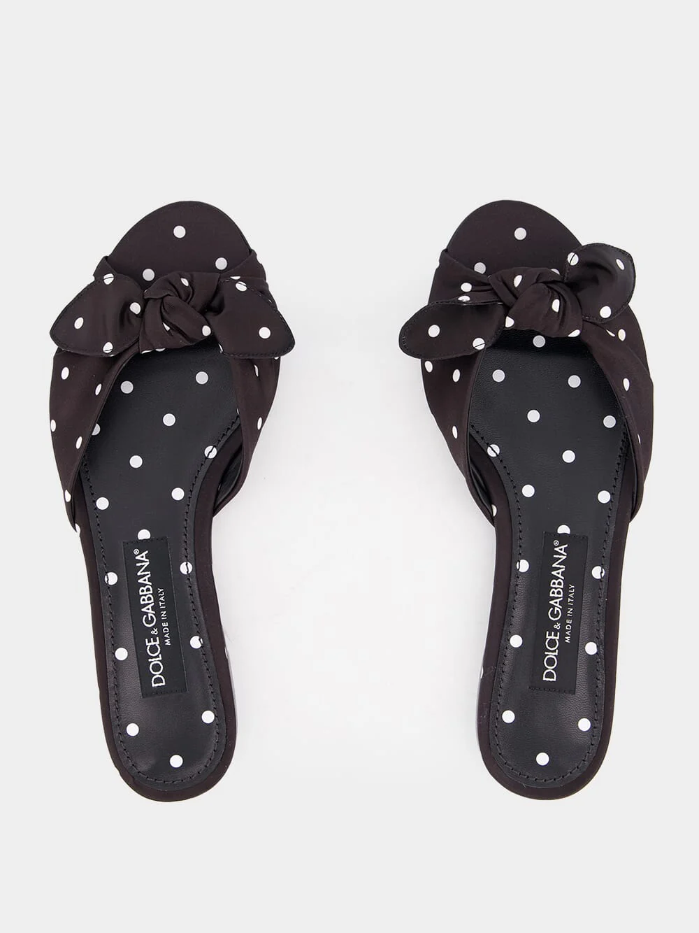 Polka-Dot Printed Satin Sliders - Image 3