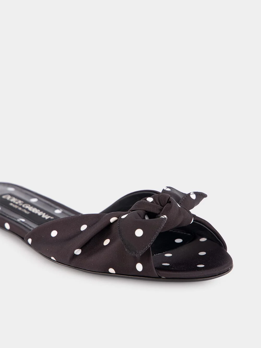 Polka-Dot Printed Satin Sliders - Image 5