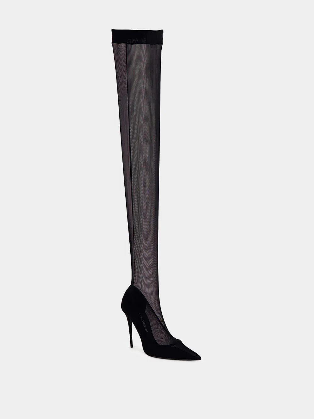X KIM Stretch Tulle Thigh-High Boots - Image 2