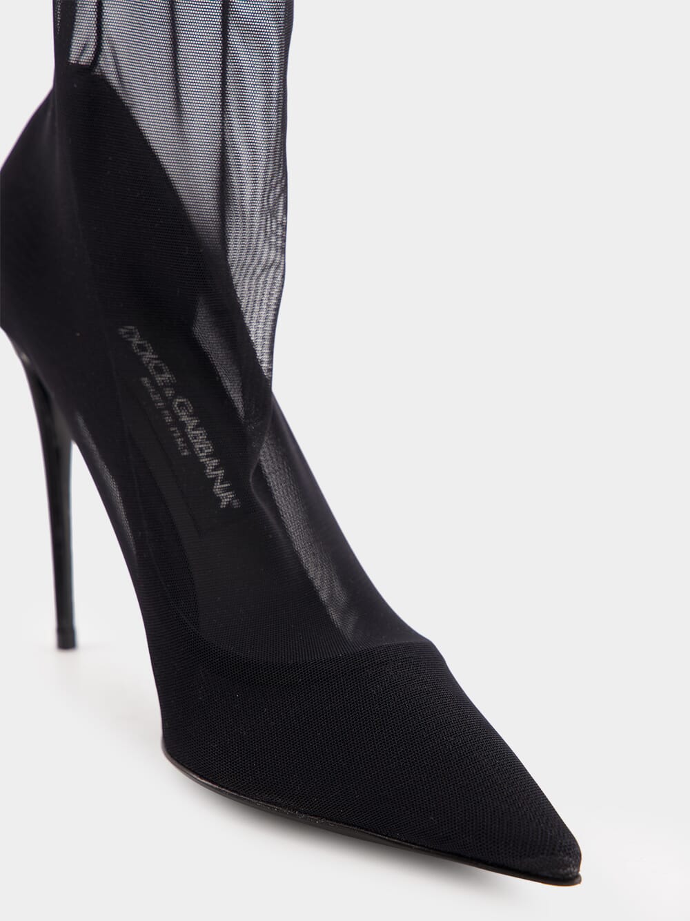 X KIM Stretch Tulle Thigh-High Boots - Image 5