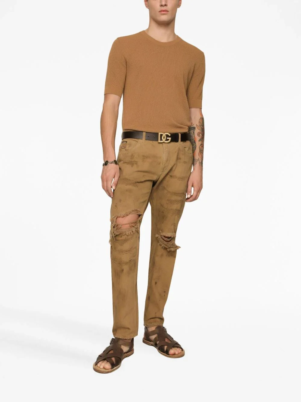 Short-Sleeve Knitted T-Shirt - Image 2