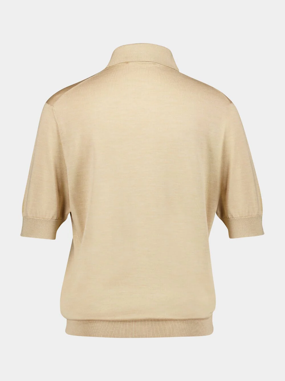 Short-Sleeve Silk Polo Shirt - Image 3
