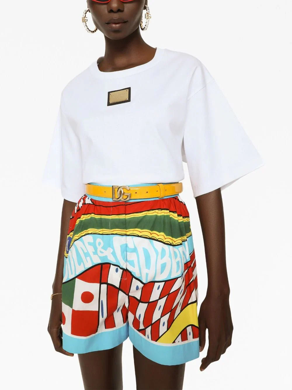 Sicilian Carretto-Print Cotton Shorts - Image 2