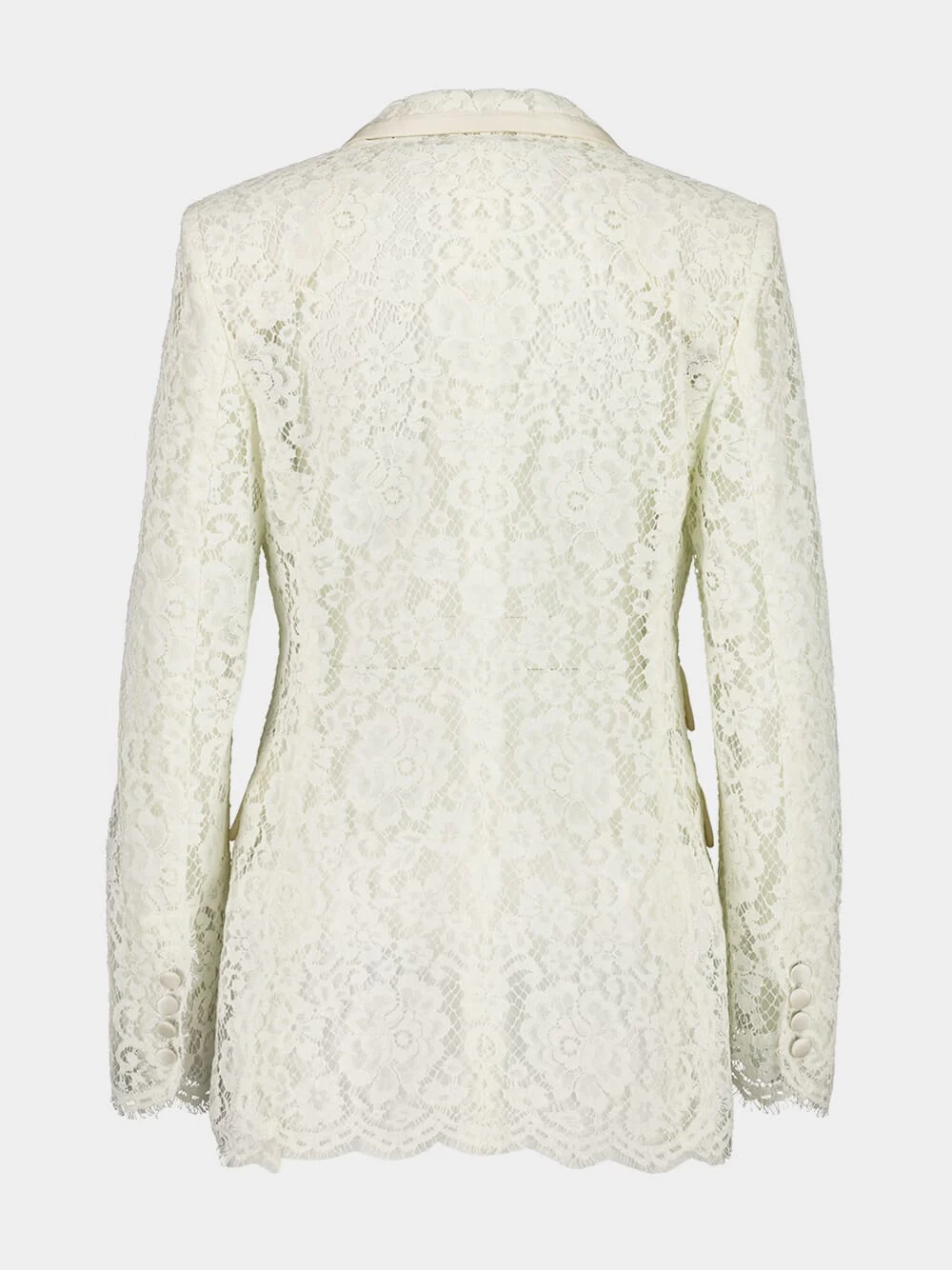 Single-Breasted Lace Blazer - Image 2