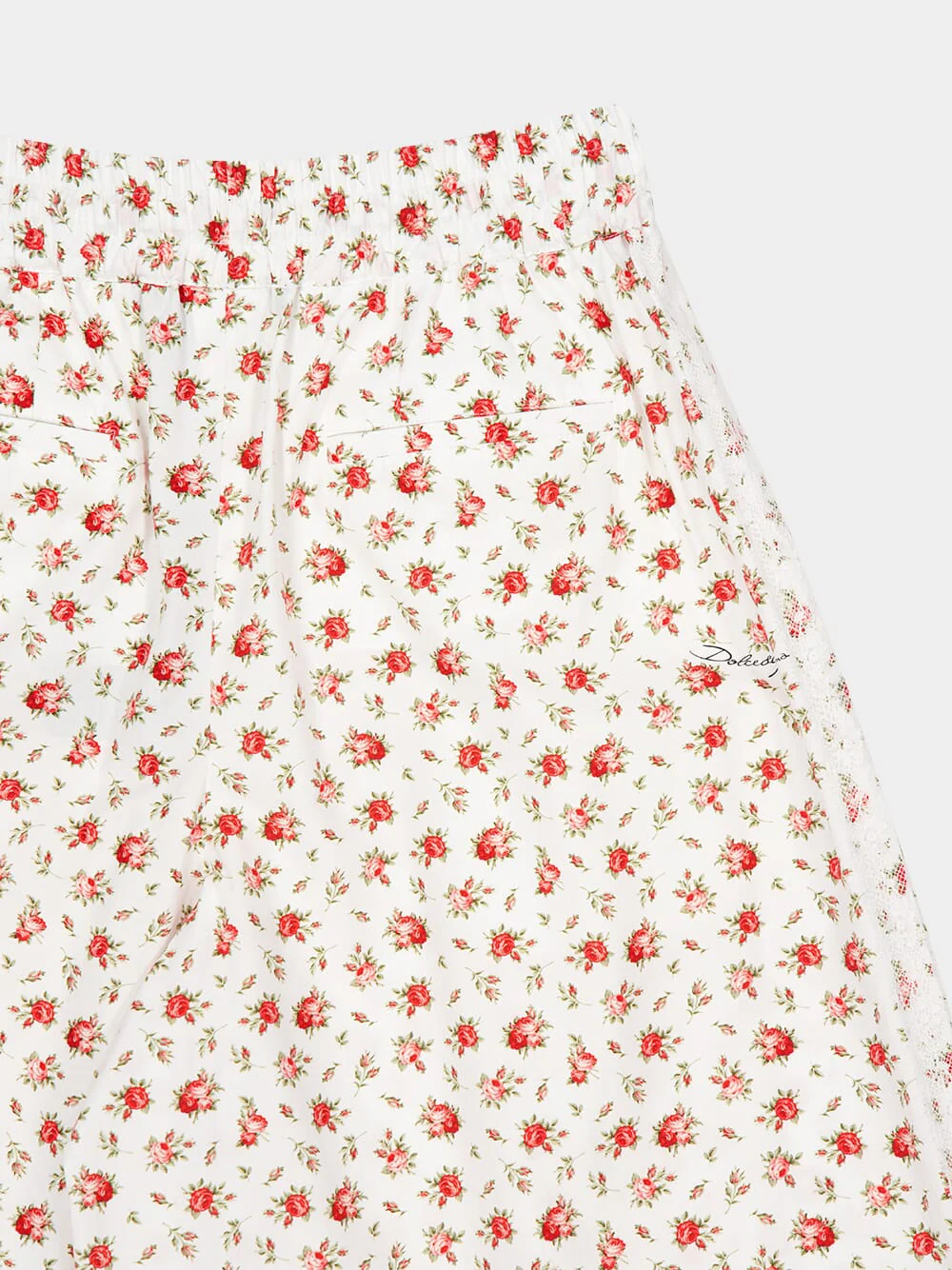 Small Rose-Print Poplin Wide-Leg Trousers - Image 6