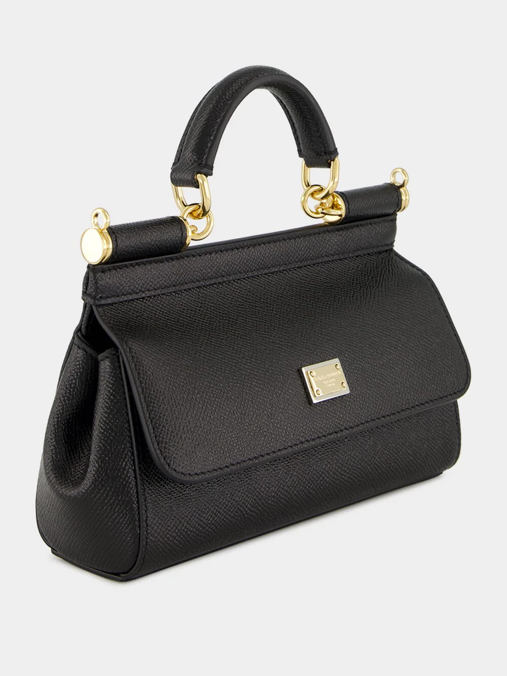 Small Sicily Black Calfskin Bag - Image 3