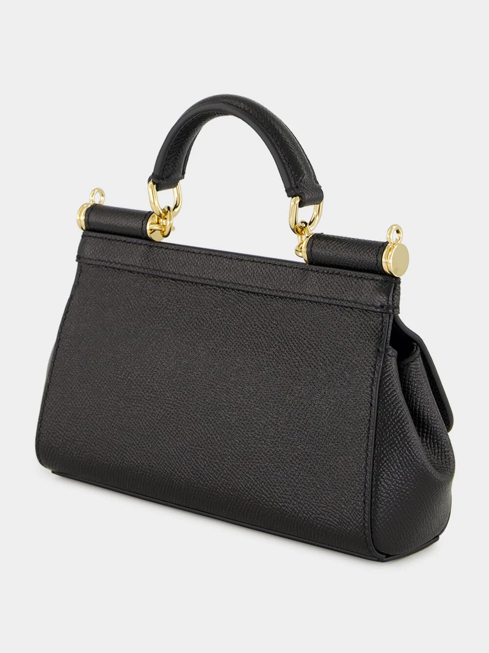Small Sicily Black Calfskin Bag - Image 5