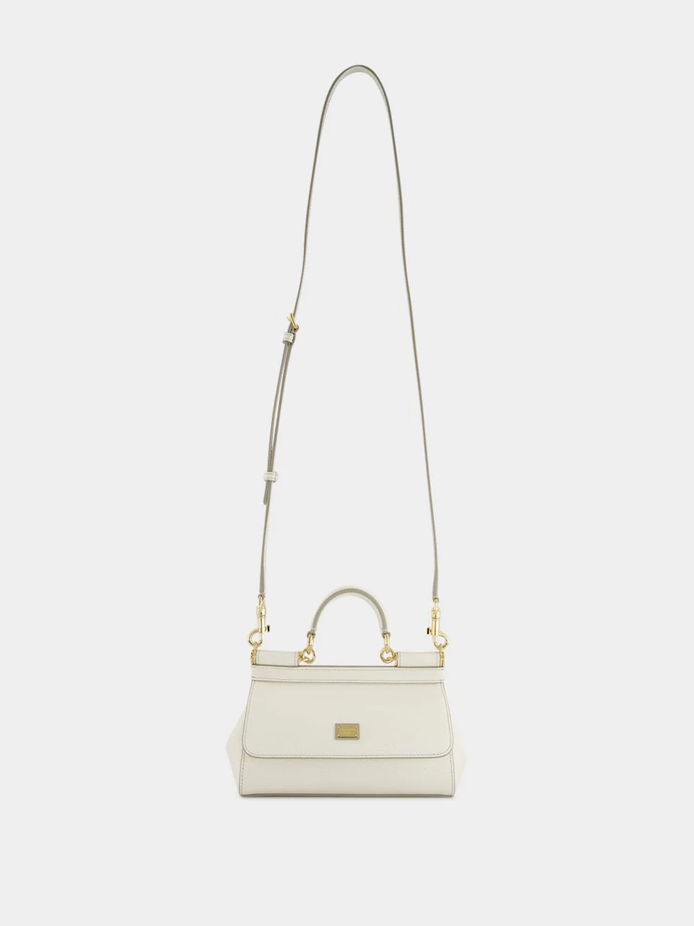 Small Sicily White Calfskin Bag - Image 3