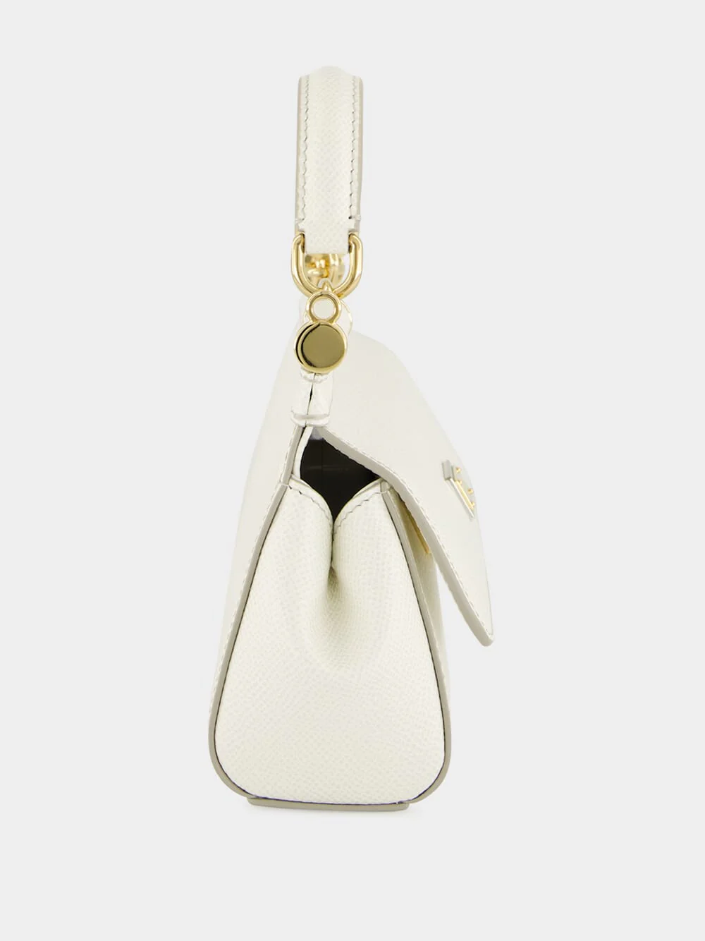 Small Sicily White Calfskin Bag - Image 5