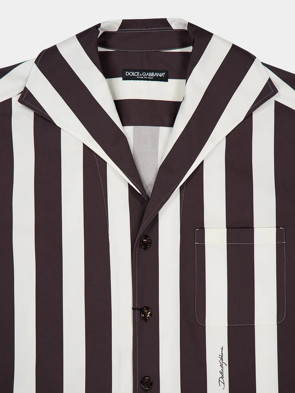 Striped Cotton Drill Shirt - Image 4