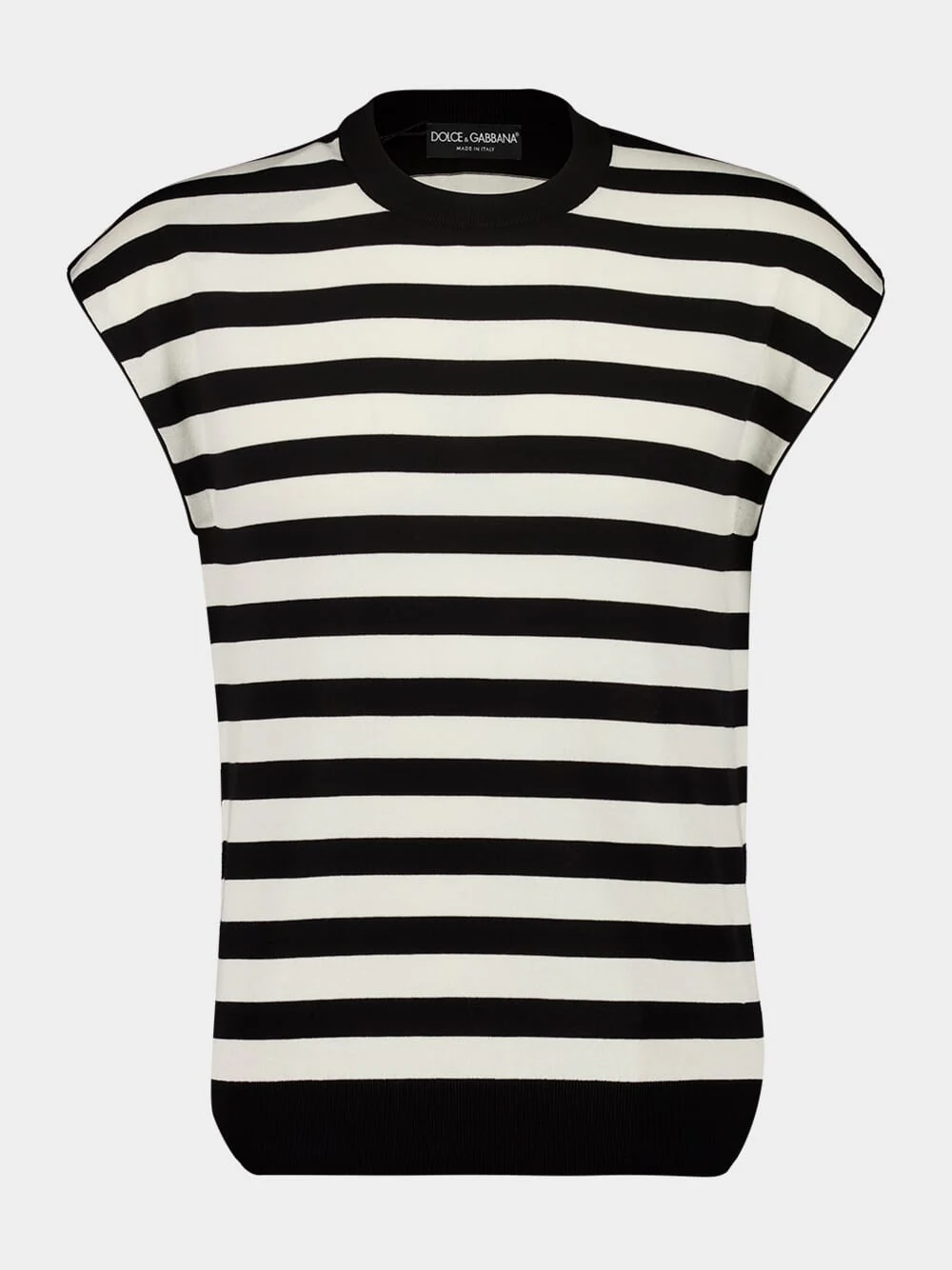 Striped Cotton Sleeveless Sweater