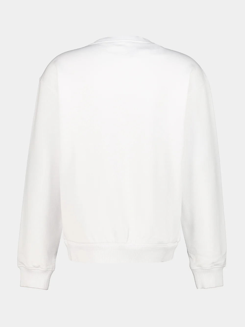 White Cotton Logo Patch Sweatshirt - Image 2
