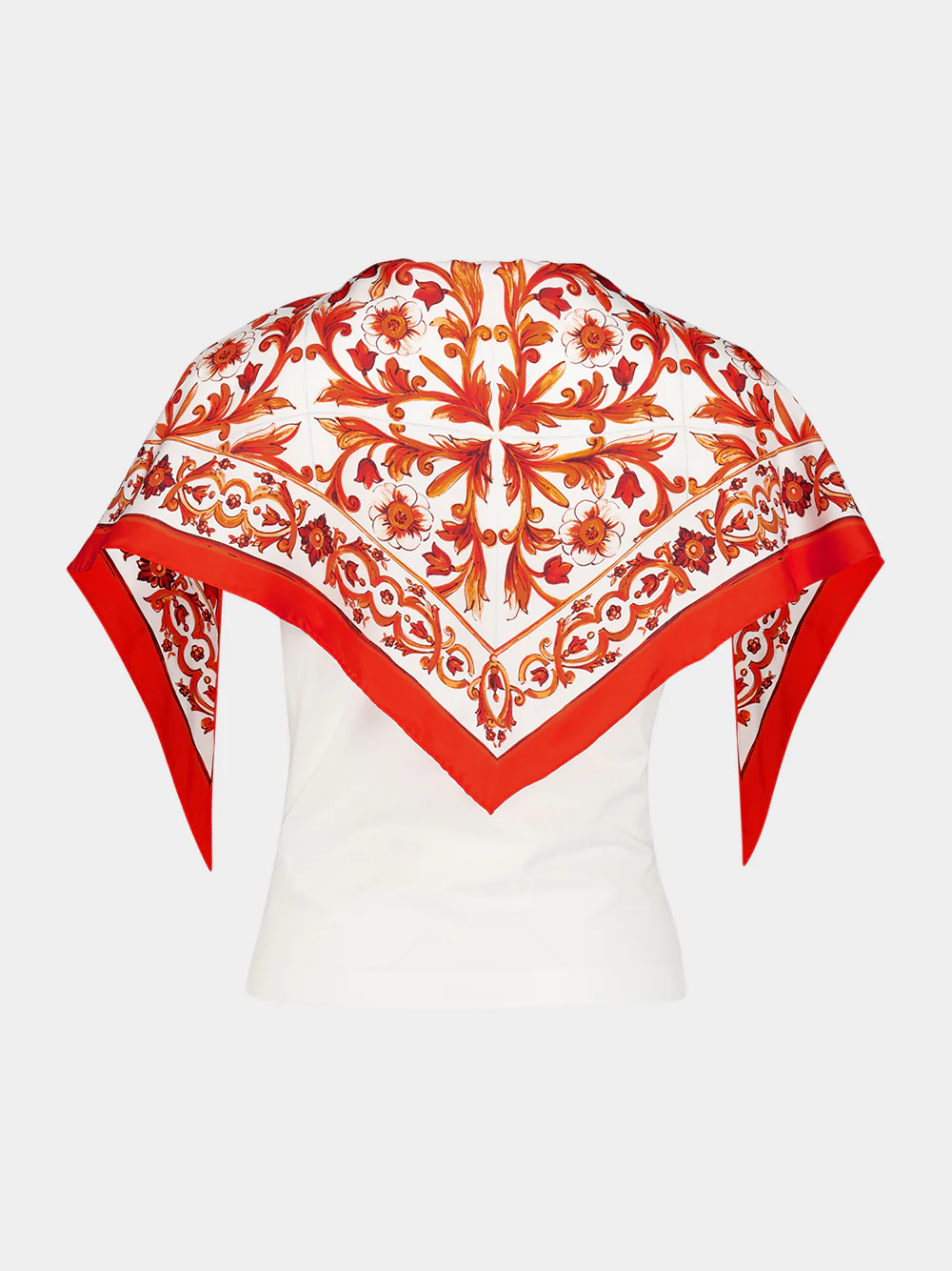 White Majolica Scarf T-Shirt - Image 2