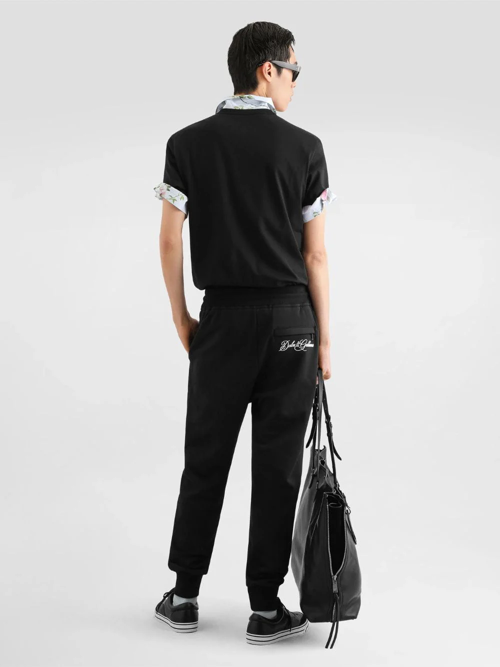 Black Cotton Logo Plate T-Shirt - Image 4