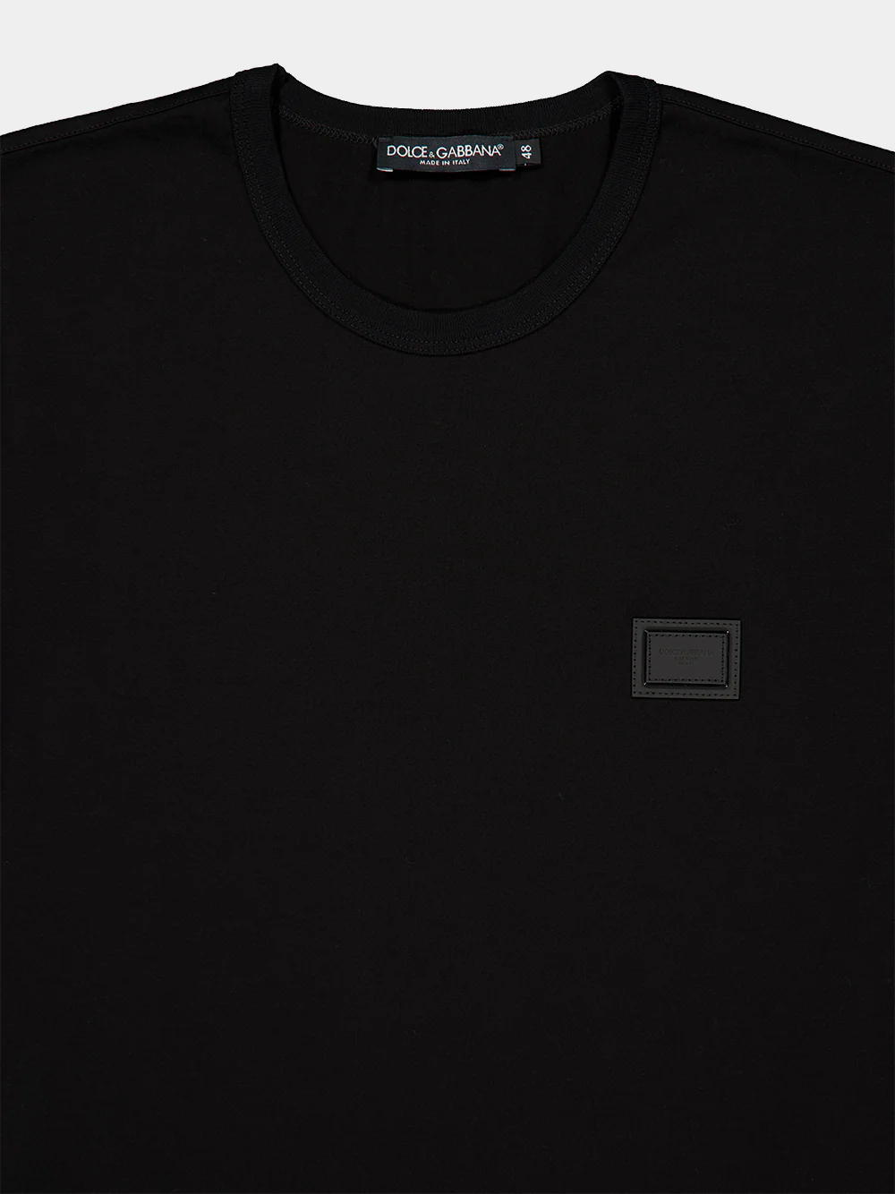 Black Cotton Logo Plate T-Shirt - Image 5