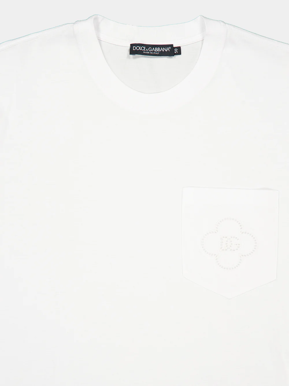 White Cotton Logo Pocket T-Shirt - Image 5