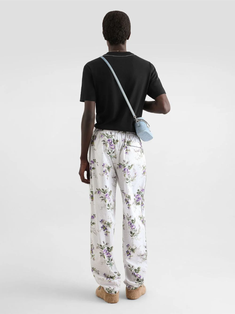 Black Cotton Embroidered T-Shirt - Image 3