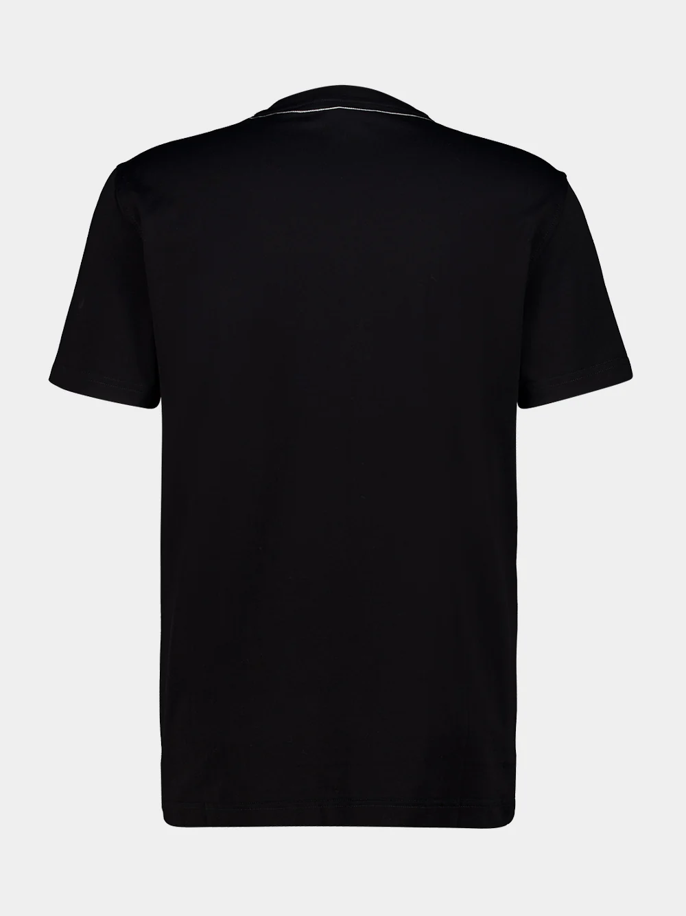 Black Cotton Embroidered T-Shirt - Image 4