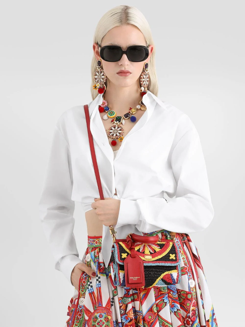 Multicolour Mini My Sicily Raffia Handbag - Image 2