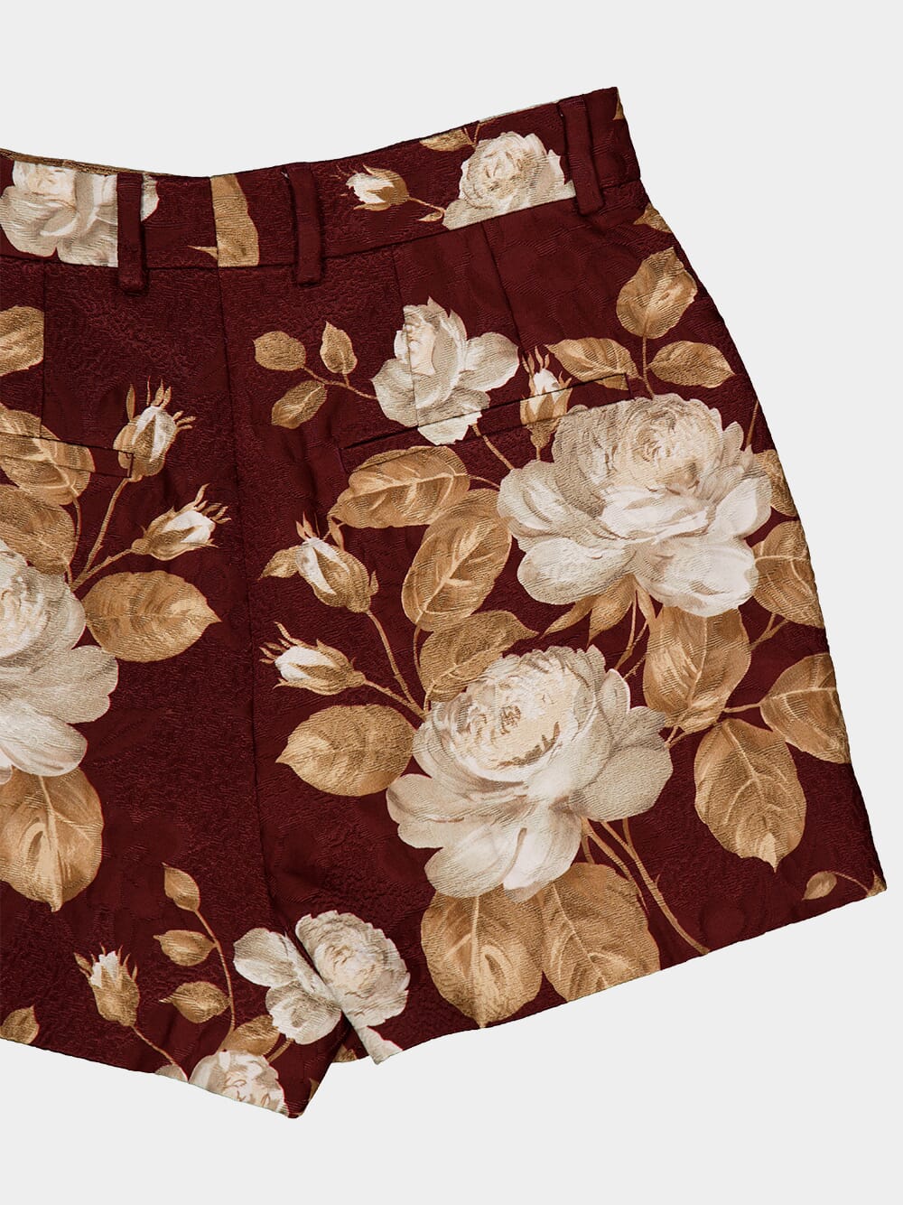 Vintage Rose Brocade Shorts - Image 6