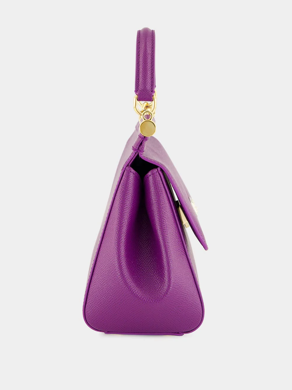 Violet Medium Sicily Calfskin Bag - Image 4