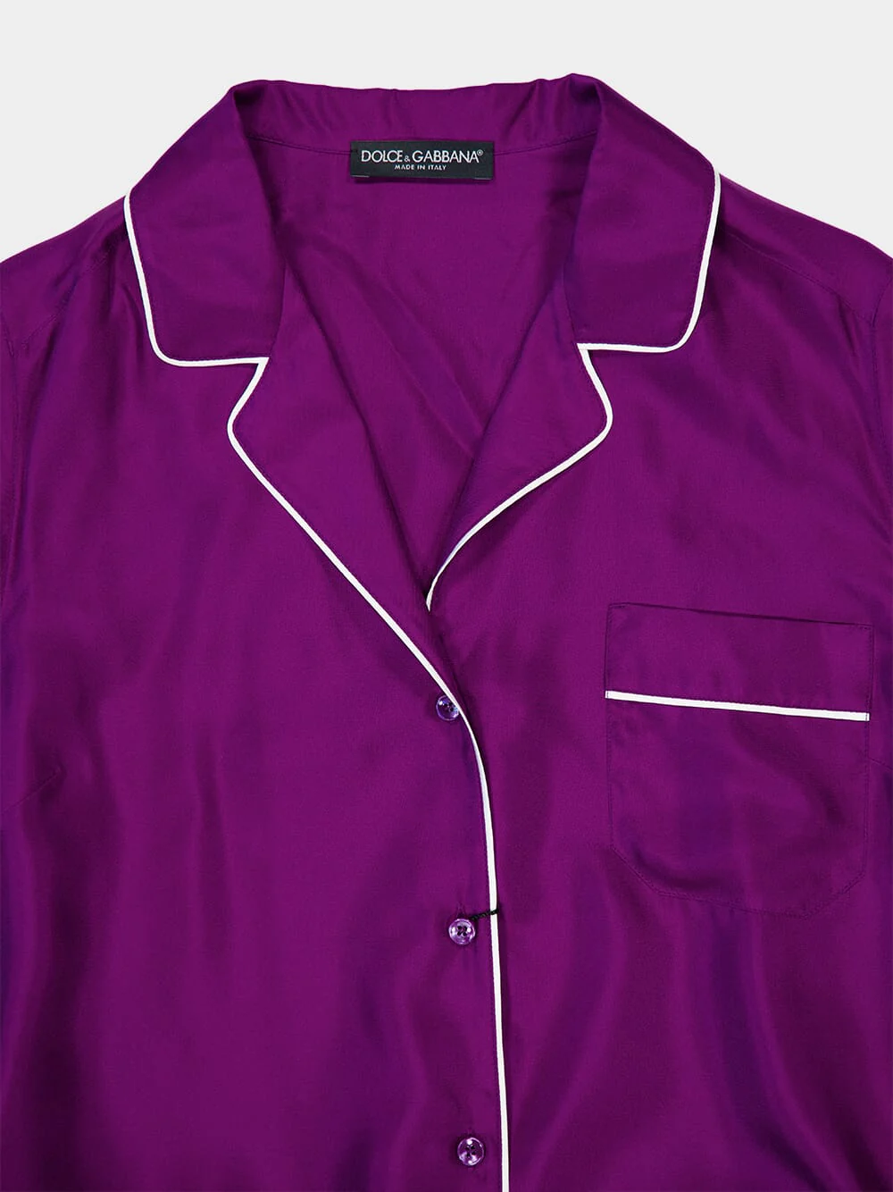 Violet Silk Belted Shirt - Image 3