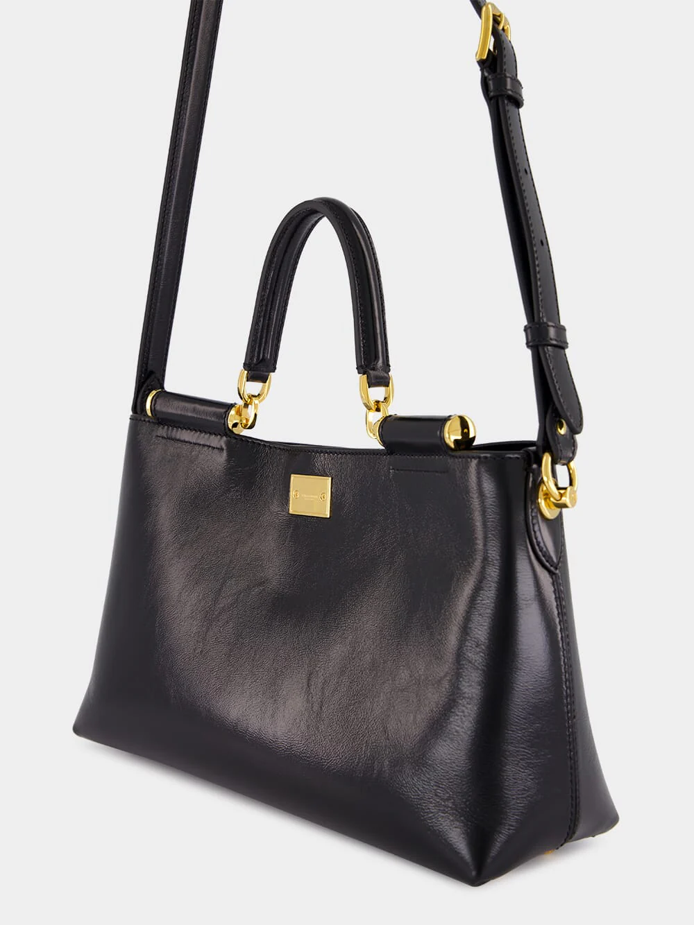 Vittoria Handbag in Black Calfskin - Image 8