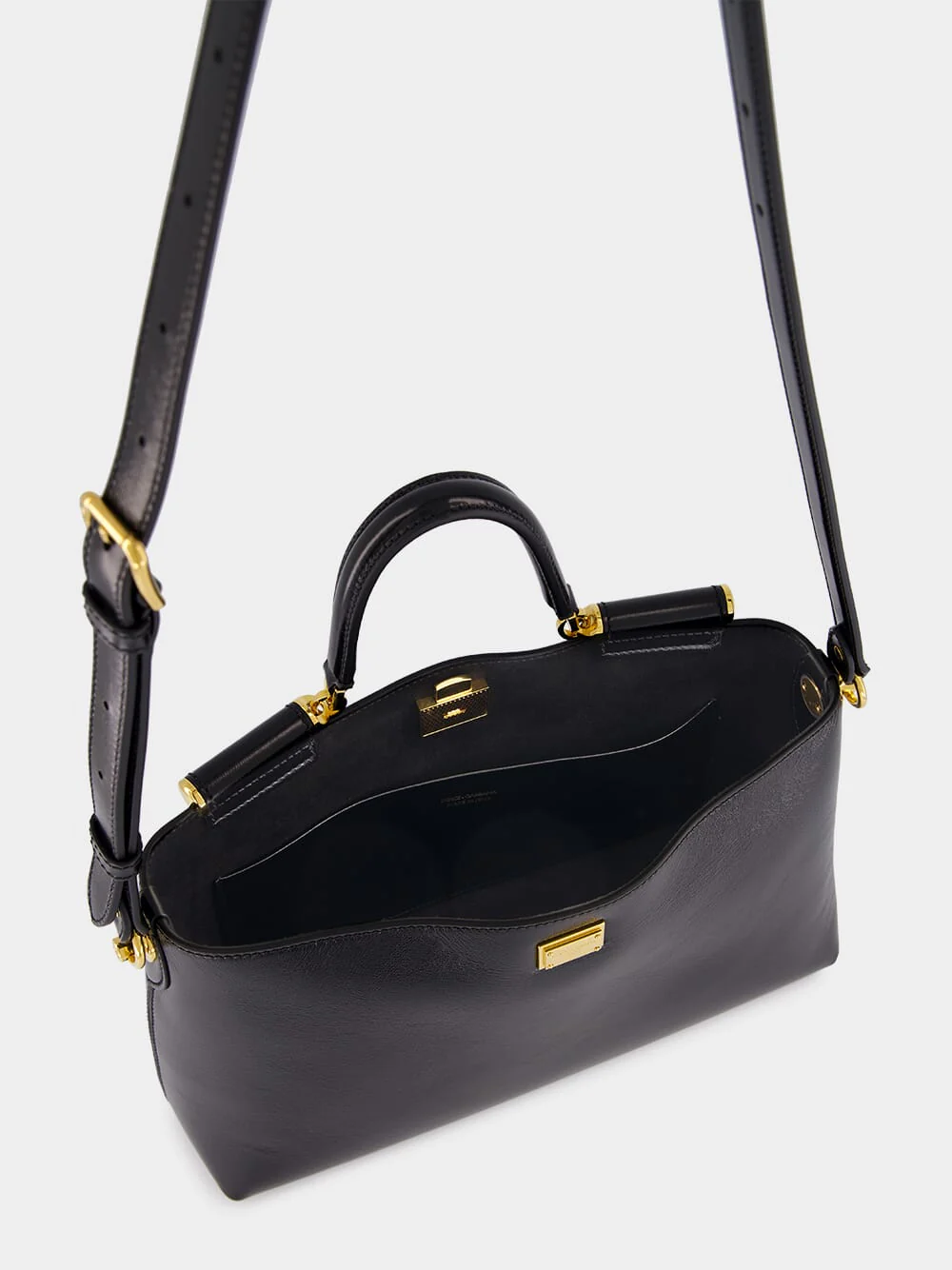 Vittoria Handbag in Black Calfskin - Image 9